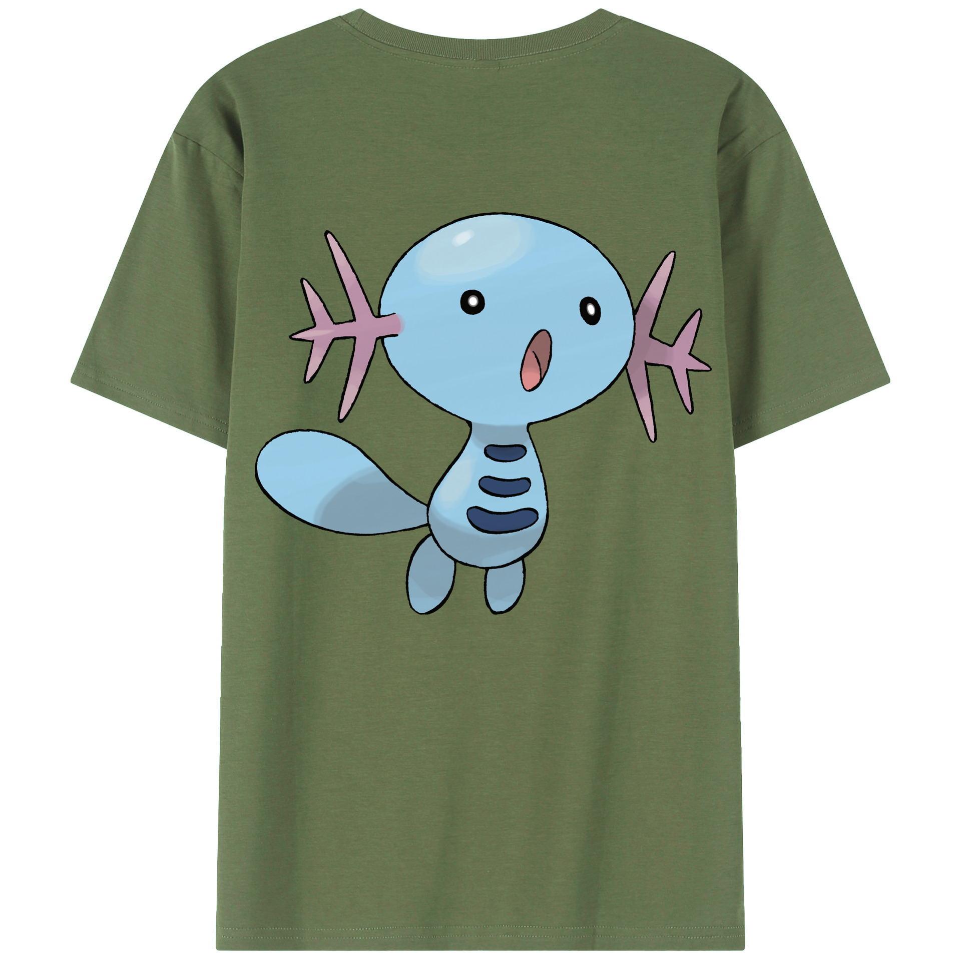 （画像用） ポケットモンスター Pokémon 綿100％ メンズ半袖Tシャツ（バックプリント） 通気性